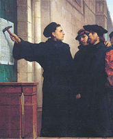 Lutero clava sus 95 tesis contra las indulgencias 