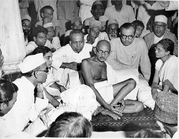 conversaciones de Ghandi sobre la particin de la India en 1947