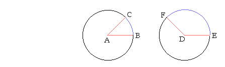 Arcs are to one another as the central angles they subtend.