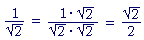 Square root of 2 over 2.