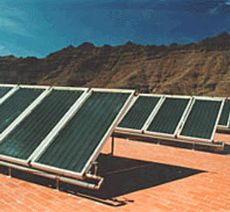 Paneles fotovoltaicos. Con las tcnicas de cristalizacin se obtienen las clulas que los componen.