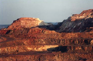 Zona de oxidacin en Minas de Riotinto.